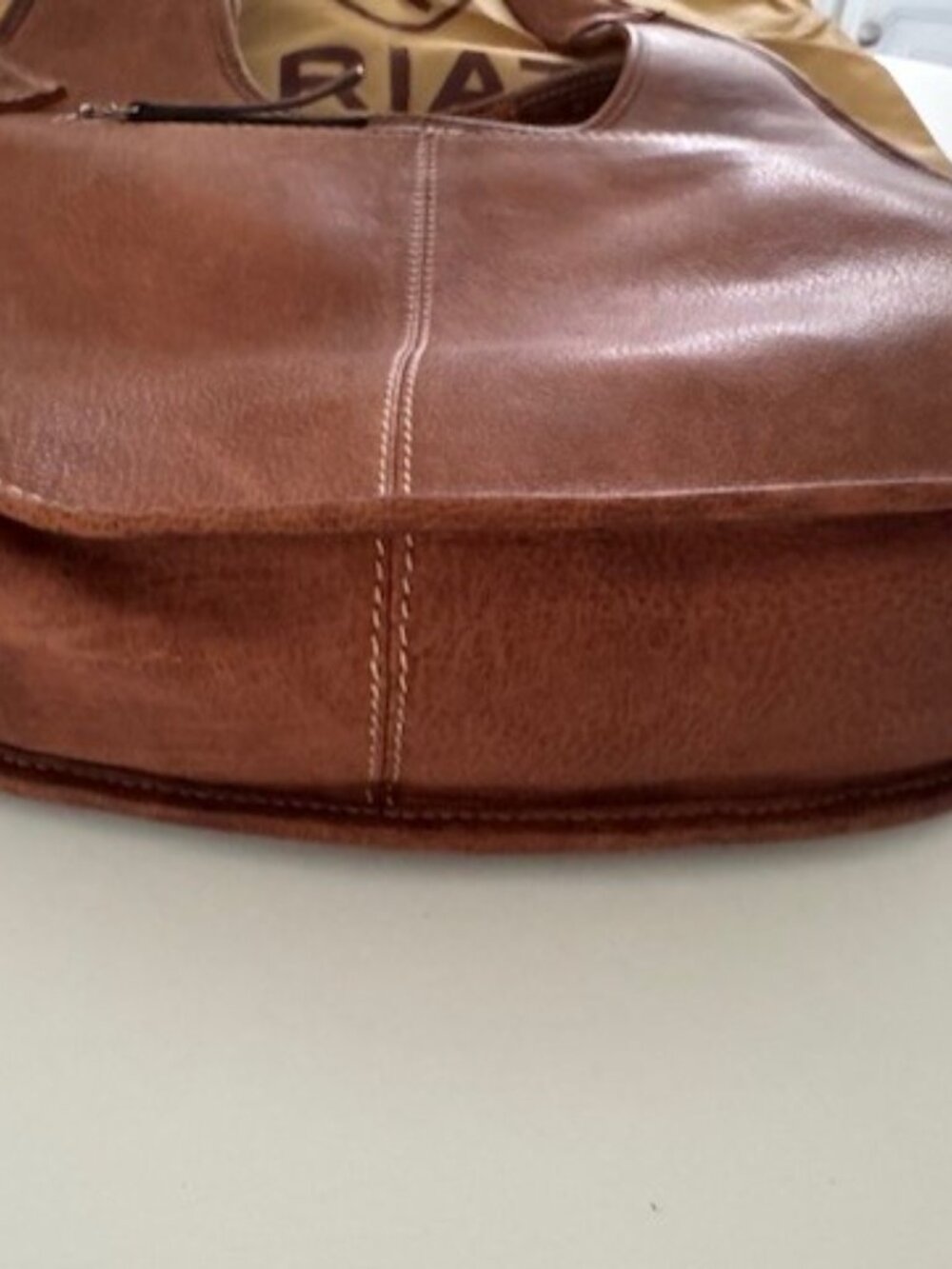 ARIAT Brown Leather Shoulder Bag Brand New Never Used - Picture 4 of 5
